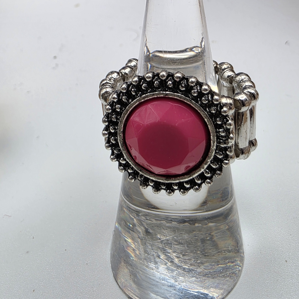 Paparazzi Pink and Silver Statement Ring (656)